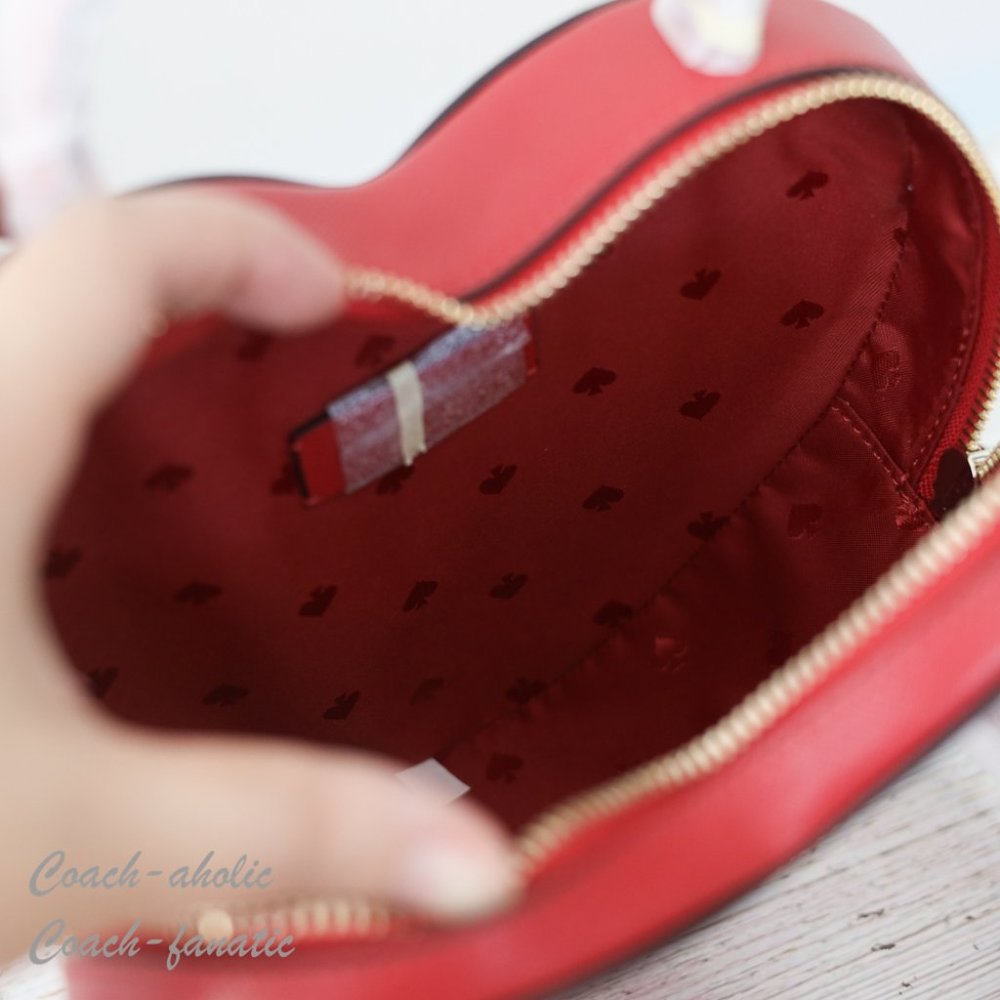 NWT Kate Spade New York Love Shack Heart Crossbody in Candied Cherry - Picture 13 of 14